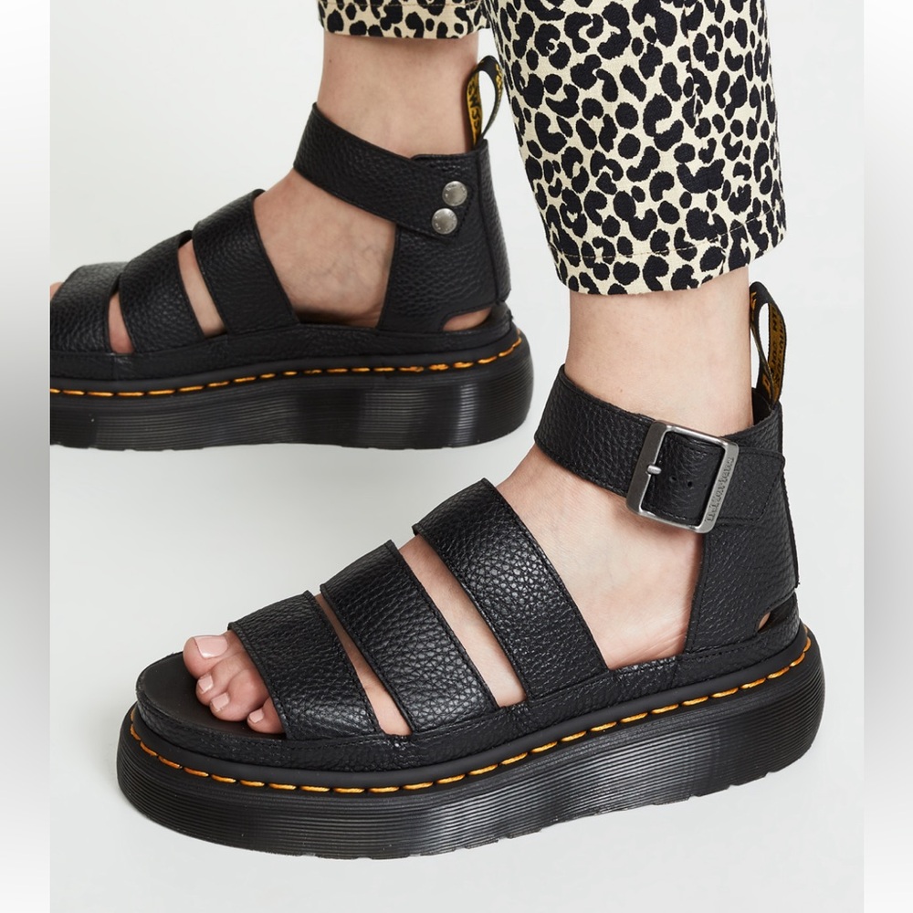 Dr. Martens Clarissa Leather Platform Sandals